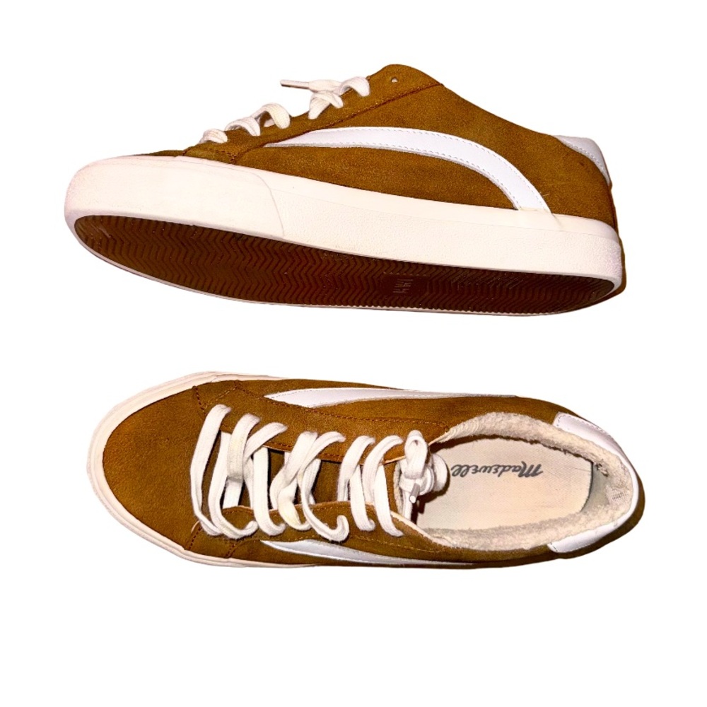 MADEWELL suede sneakers fur leather tennis shoes women’s size 8.5